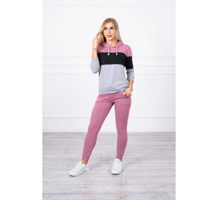 Farebná pruhovaná sada tmavo ružová + čierna