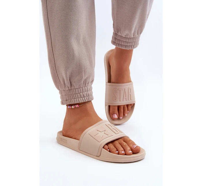 Damskie Klapki Big Star NN274A645 Beżowe