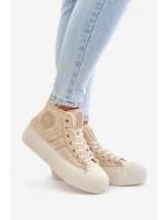 Zateplené Dámské Tenisky S Kožíškem  Big Star Béžové model 21675253 - Big Star Shoes