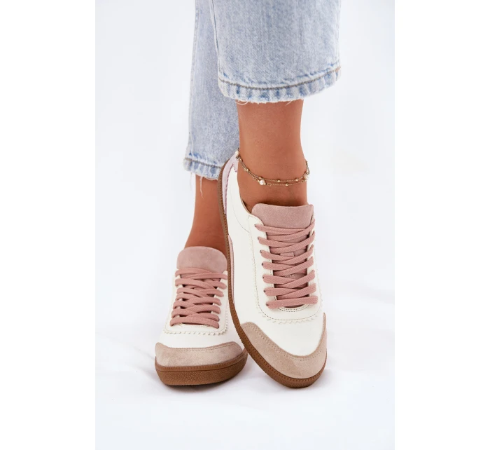 Dámské Kožené Tenisky model 21693337 Bílé - Zazoo