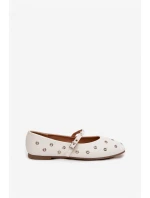 Dámské baleríny se prvky bílé model 21744520 - Boto