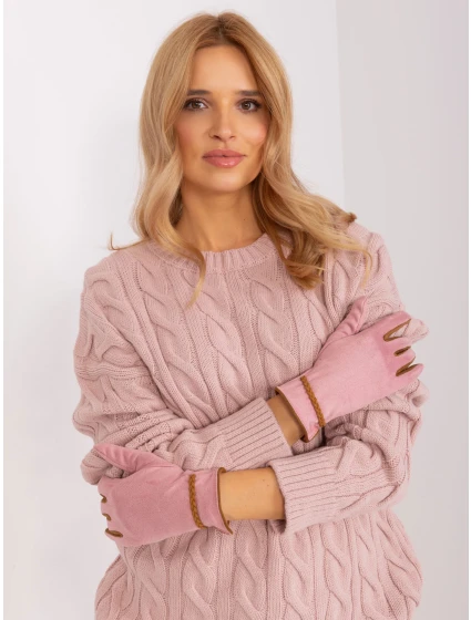 Rękawiczki AT RK model 19069282 jasny różowy - FPrice Rękawiczki AT RK model 19069282 jasny różowy - FPrice