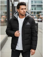 Pánská zimní bunda s kapucí černá Dstreet model 21993599 - FashionStreet