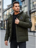 Pánská zimní bunda s kapucí zelená Dstreet model 21993605 - FashionStreet