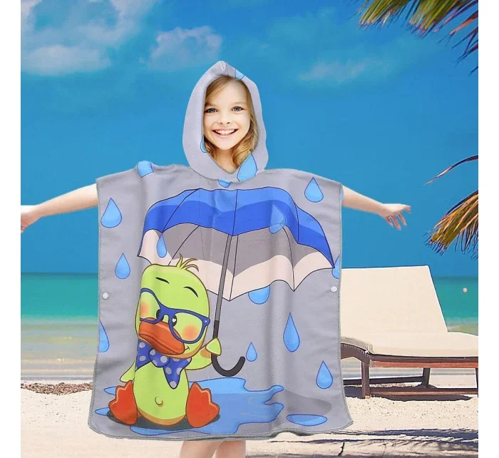 PončoBavlnené svetové detské plážové pončo s kapucňou 60x60 PončoBavlnené svetové detské plážové pončo s kapucňou 60x60