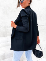 Klasická čierna dámska bunda (8259)