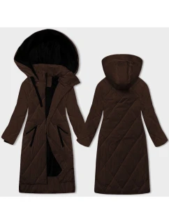 Dámska dlhá zimná bunda Chocolate (5M3168-158)