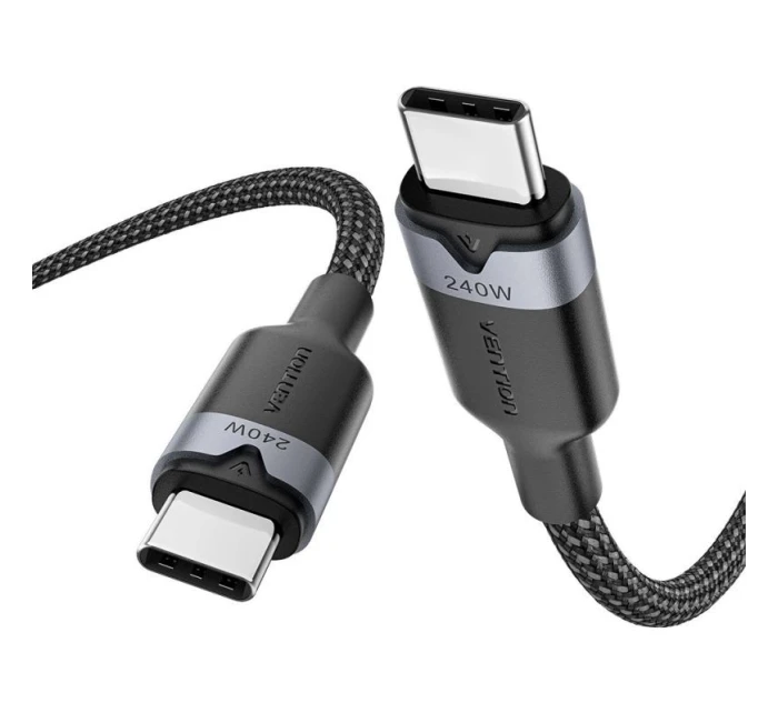 Kábel USB-C na USB-C 2.0 PD 3.1 Vention 5A 240W 2 m čierny