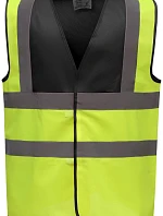 Yoko HVW 100 Hi-Vis bezpečnostná vesta 79.W100 čierna/výstražná žltá