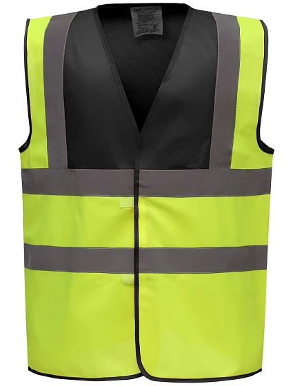 Yoko HVW 100 Hi-Vis bezpečnostná vesta 79.W100 čierna/výstražná žltá Yoko HVW 100 Hi-Vis bezpečnostná vesta 79.W100 čierna/výstražná žltá