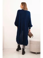 Dlouhý kardigan svetr světle model 21345047 modrý - K-Fashion
