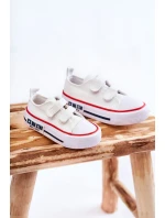 Dětské látkové tenisky se suchým zipem BIG STAR model 21594950 Bílá - Big Star Shoes