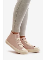 Dámské Tenisky Zateplené Z Eko Kůže Růžové Big Star model 21669440 - Big Star Shoes