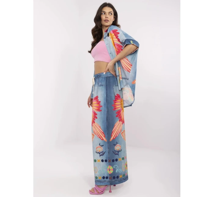 Kalhoty DHJ SP modrá model 21003843 - FPrice Kalhoty DHJ SP modrá model 21003843 - FPrice