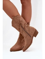 Dámske členkové topánky s podpätkom - béžové Lovelle Dámske členkové topánky s podpätkom - béžové Lovelle