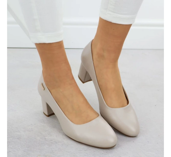 Lodičky Sergio Leone PB178 v nude farbe s ihlovým podpätkom