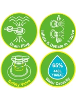 2-rodinná zaoblená 2-krúžková zaoblená umývadlová misa Rainbow 195x140x47 cm 51470