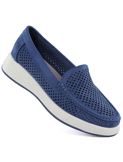 Dámske ažurové topánky na platforme modré Sergio Leone MK097H