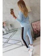 Sada s leopardím potlačou modrej farby