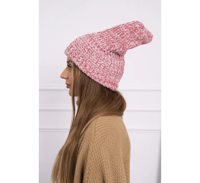 Dámska čiapka Delia K260 ecru+red