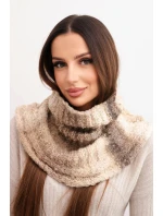 Dámska pletená mäkká šatka golfová zimná KN21 béžová Dámska pletená mäkká šatka golfová zimná KN21 béžová