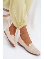 Dámské látkové mokasíny světle béžové Dorielle