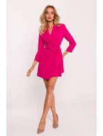 model 20475947 Oblek s límečkem fuchsiový - Moe model 20475947 Oblek s límečkem fuchsiový - Moe