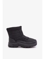 Pánske snehové topánky na zips s kožušinovou izoláciou čierne Linnora Pánske snehové topánky na zips s kožušinovou izoláciou čierne Linnora