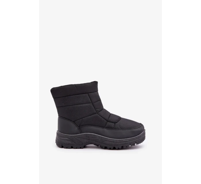 Pánske snehové topánky na zips s kožušinovou izoláciou čierne Linnora Pánske snehové topánky na zips s kožušinovou izoláciou čierne Linnora