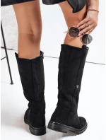 Dámské semišové černé kozačky Dstreet model 21993173 - FashionStreet