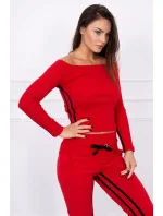 Súprava s dvojitým lemovaním červená