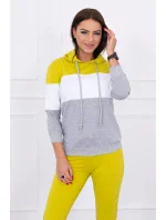 Farebná pruhovaná sada kiwi+biela