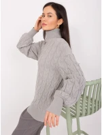 Sweter AT SW model 19034189 szary - FPrice Sweter AT SW model 19034189 szary - FPrice