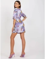 Dámské šaty LK SK model 18832848 Fialová s květy - FPrice