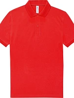 B&C My Polo 210 Piqué – polokošeľa z hrubej bavlny 01.U426 červená