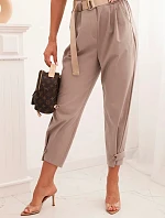 Letné nohavice Punto so zapínaním na nohaviciach fango