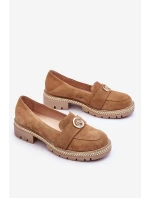 Eleganckie Zamszowe Mokasyny Ciemnobeżowe Laverne Eleganckie Zamszowe Mokasyny Ciemnobeżowe Laverne