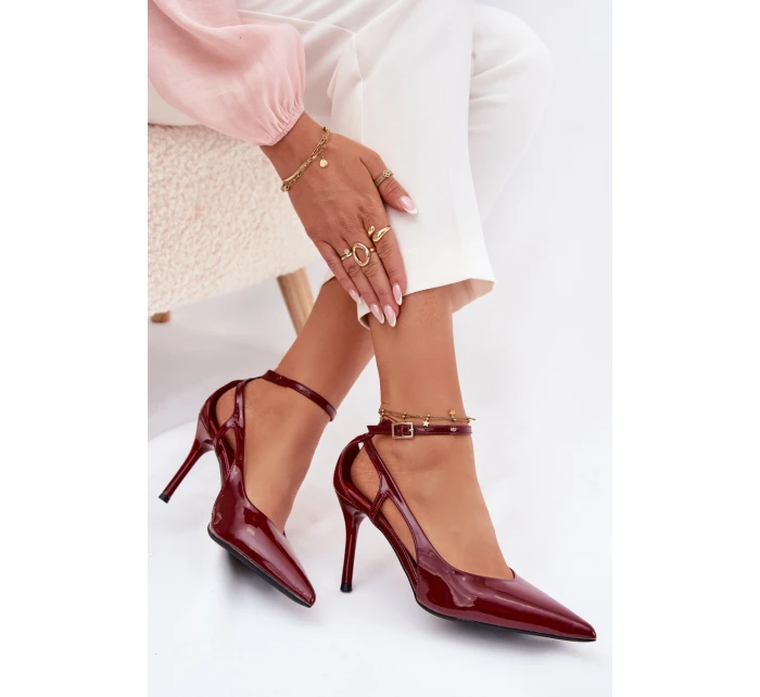 Lakované lodičky z eko kůže bordové model 21788361 - Boto Lakované lodičky z eko kůže bordové model 21788361 - Boto