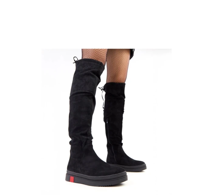 Dámske vysoké čižmy DH240102 Black - YOLERA