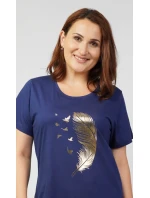 Dámska nočná košeľa s krátkym rukávom Pierko Dámska nočná košeľa s krátkym rukávom Pierko