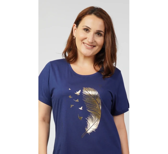 Dámska nočná košeľa s krátkym rukávom Pierko Dámska nočná košeľa s krátkym rukávom Pierko