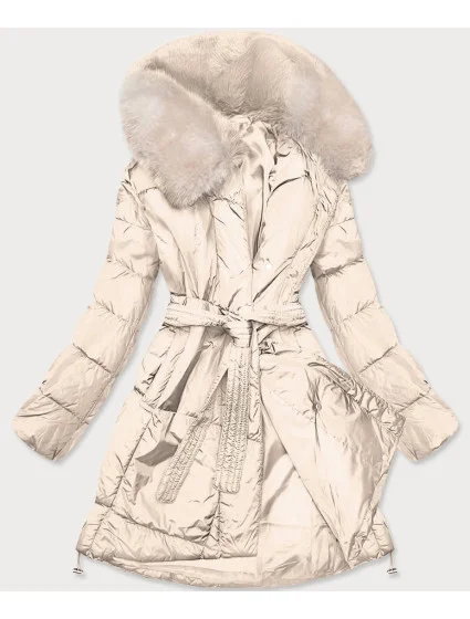 Dámsky zimný kabát s kožušinou (008)