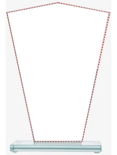 Sklenená trofej s matným podstavcom