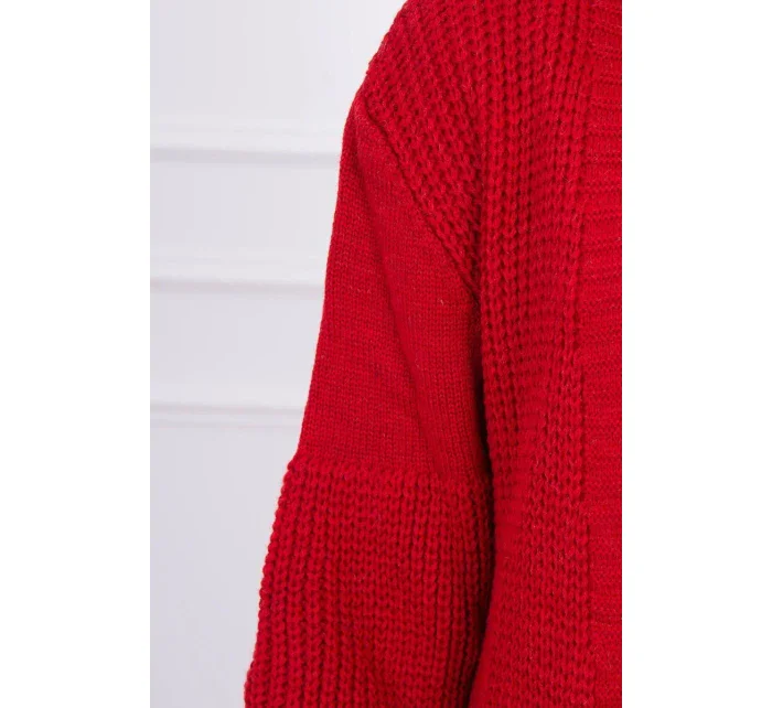 Dlhý sveter červený
