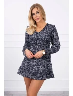 Šaty s ozdobnými volánky černé Šaty s ozdobnými volánky černé