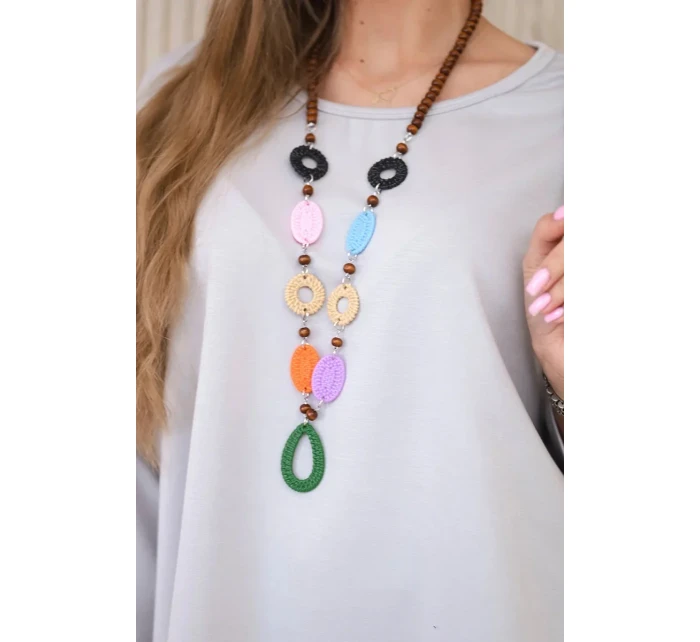 Oversize halenka s náhrdelníkem máslová látka šedý