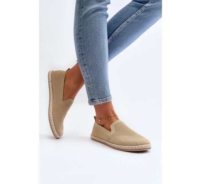 Wsuwane Damskie Espadryle Beżowe Harmonie Wsuwane Damskie Espadryle Beżowe Harmonie