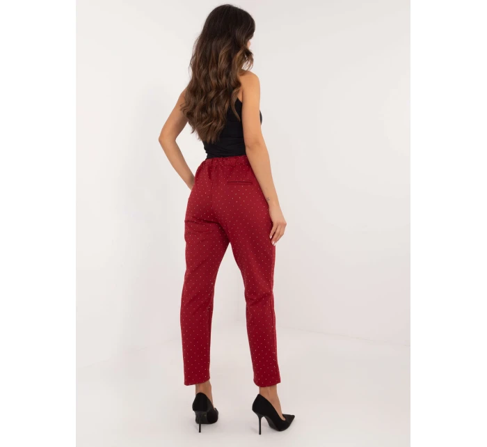 DHJ SP A7690.01P bordové nohavice