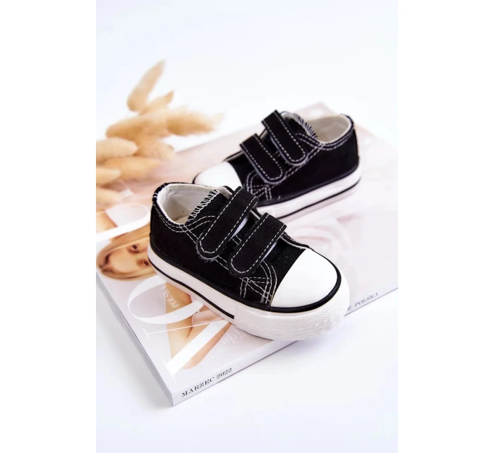 Dětské tenisky na suchý zip Černá Bernie