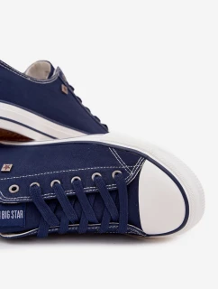 Pánske nízke plátenné tenisky Big Star - tmavomodré